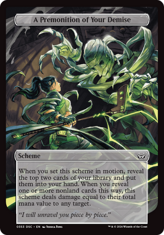 A Premonition of Your Demise (Full Art) [Duskmourn: Archenemy] Magic: The Gathering