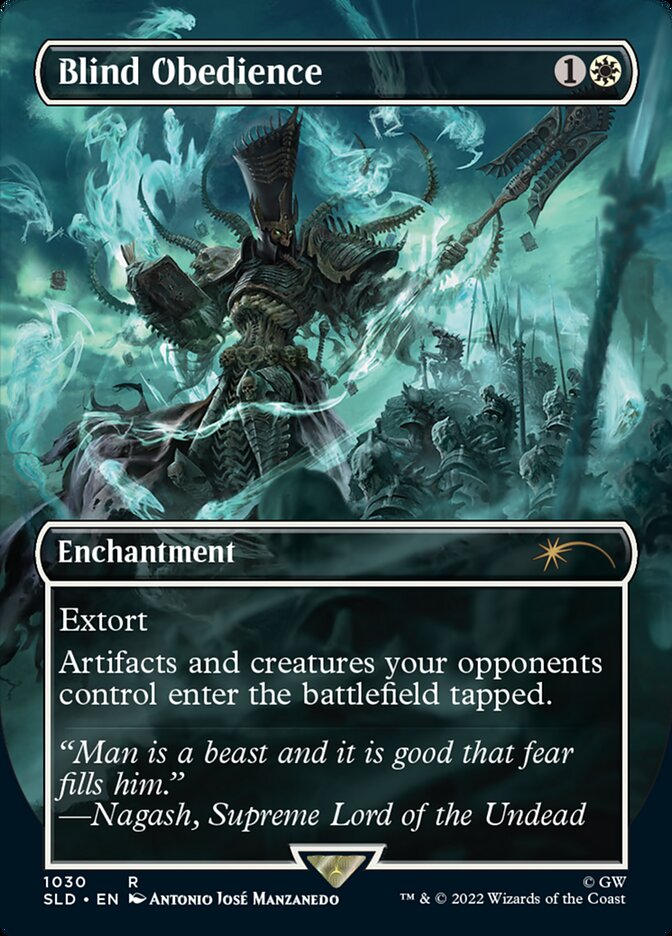 Blind Obedience (Borderless) [Secret Lair Drop Series] Magic: The Gathering
