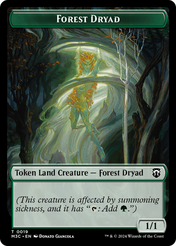 Boar (Ripple Foil) // Forest Dryad Double-Sided Token [Modern Horizons 3 Commander Tokens] Magic: The Gathering