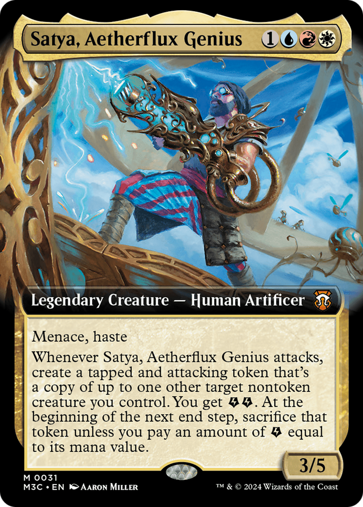 Satya, Aetherflux Genius (Extended Art) [Modern Horizons 3 Commander] Magic: The Gathering