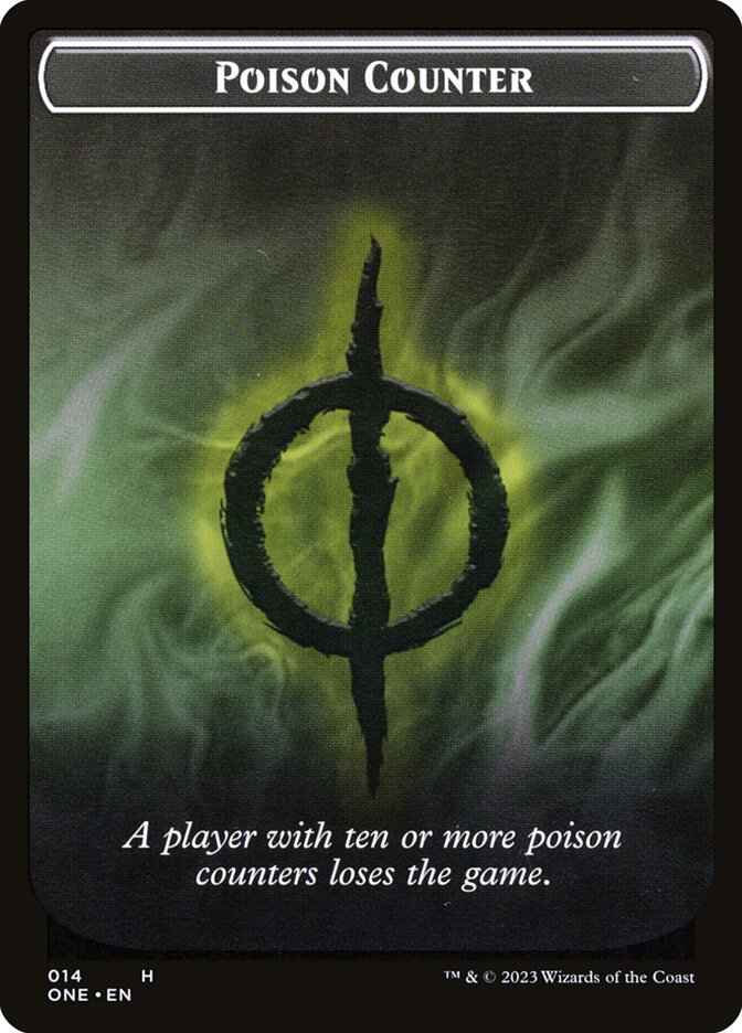 Phyrexian Goblin // Poison Counter Double-Sided Token [Phyrexia: All Will Be One Tokens] Magic: The Gathering
