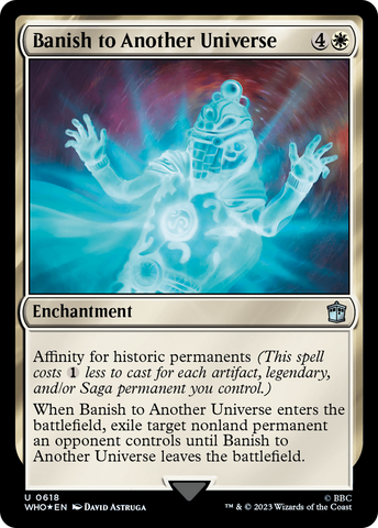 Banish to Another Universe (Surge Foil) [Doctor Who] Magic: The Gathering