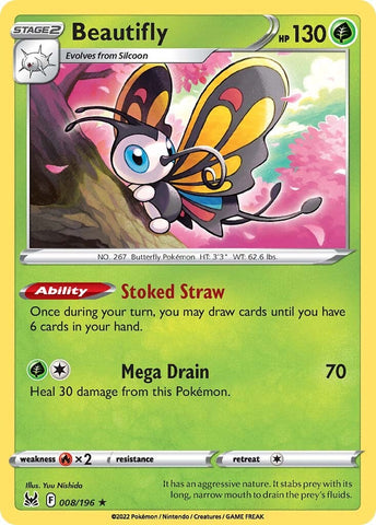 Beautifly (008/196) [Sword & Shield: Lost Origin] Pokémon