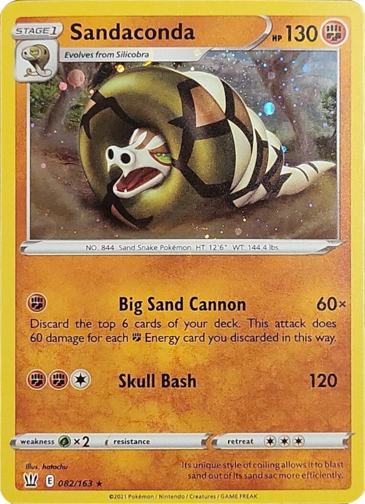 Sandaconda (082/163) (Cosmos Holo) [Sword & Shield: Battle Styles] Pokémon