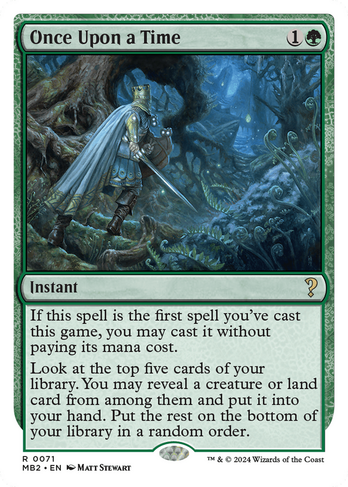 Once Upon a Time (White Border) [Mystery Booster 2] Magic: The Gathering