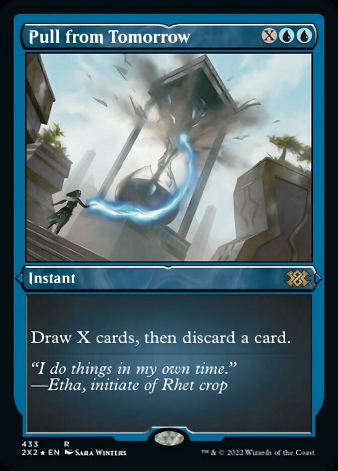 Pull from Tomorrow (Foil Etched) [Double Masters 2022] Magic: The Gathering