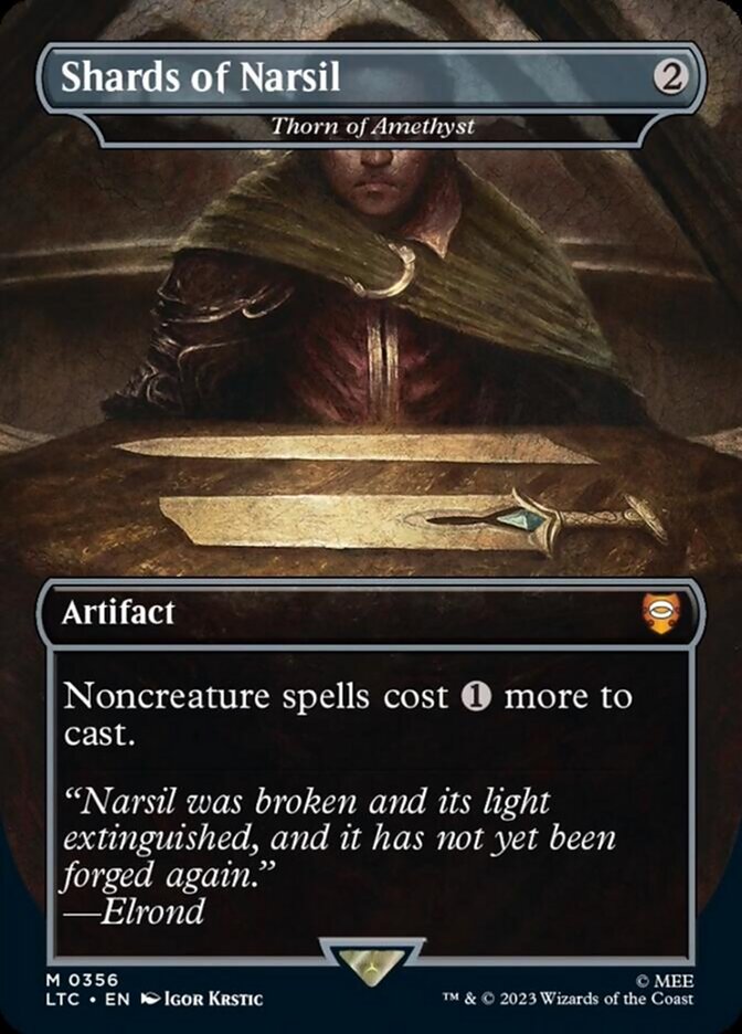 Thorn of Amethyst - Shards of Narsil (Borderless) [The Lord of the Rings: Tales of Middle-Earth Commander] Magic: The Gathering