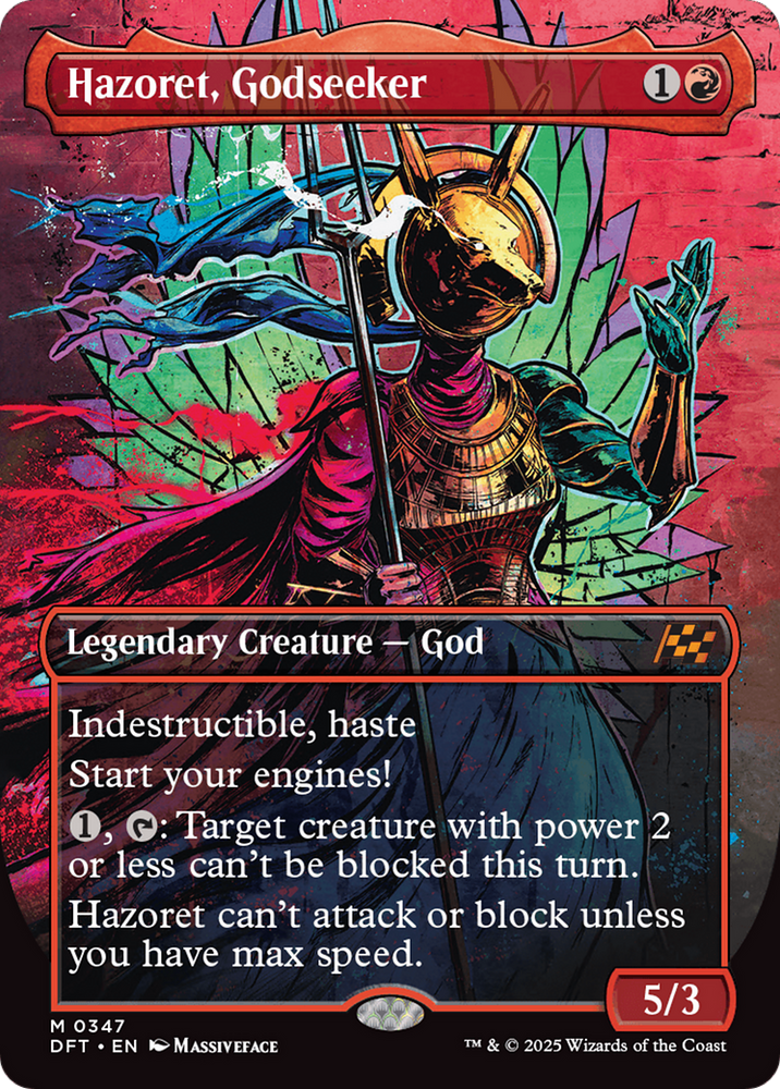 Hazoret, Godseeker (Borderless) [Aetherdrift] Magic: The Gathering