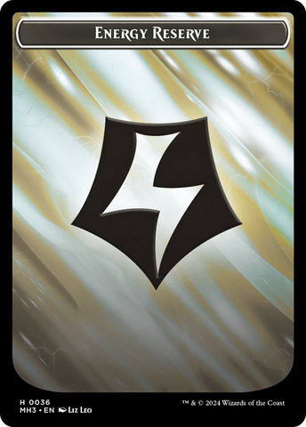 Blood // Energy Reserve Double-Sided Token [Modern Horizons 3 Tokens] Magic: The Gathering