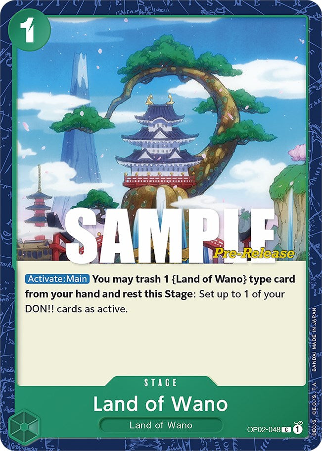 Land of Wano [Paramount War Pre-Release Cards] Bandai