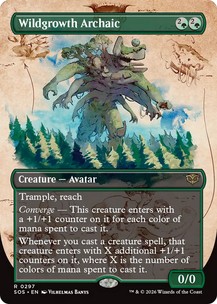 Wildgrowth Archaic (Borderless) [Secrets of Strixhaven] Magic: The Gathering