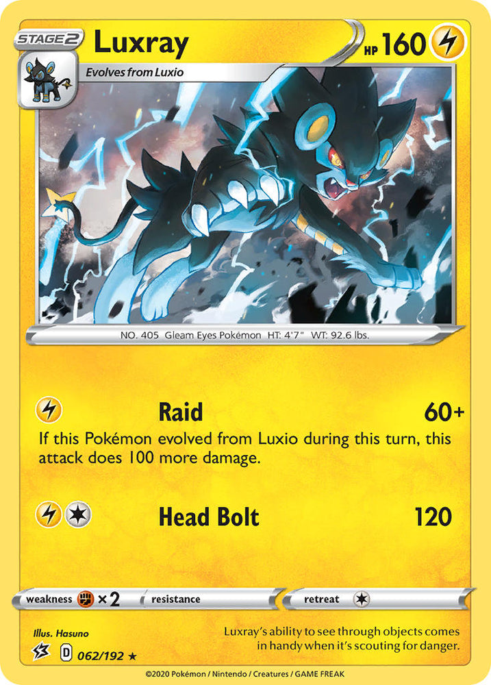 Luxray (062/192) (Theme Deck Exclusive) [Sword & Shield: Rebel Clash] Pokémon