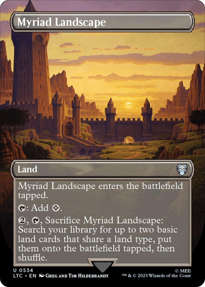 Myriad Landscape (Borderless) [The Lord of the Rings: Tales of Middle-Earth Commander] Magic: The Gathering