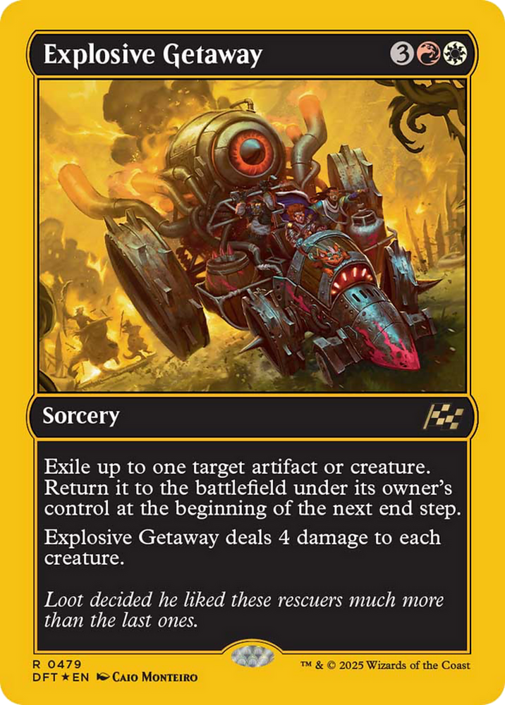 Explosive Getaway (First-Place Foil) [Aetherdrift] Magic: The Gathering