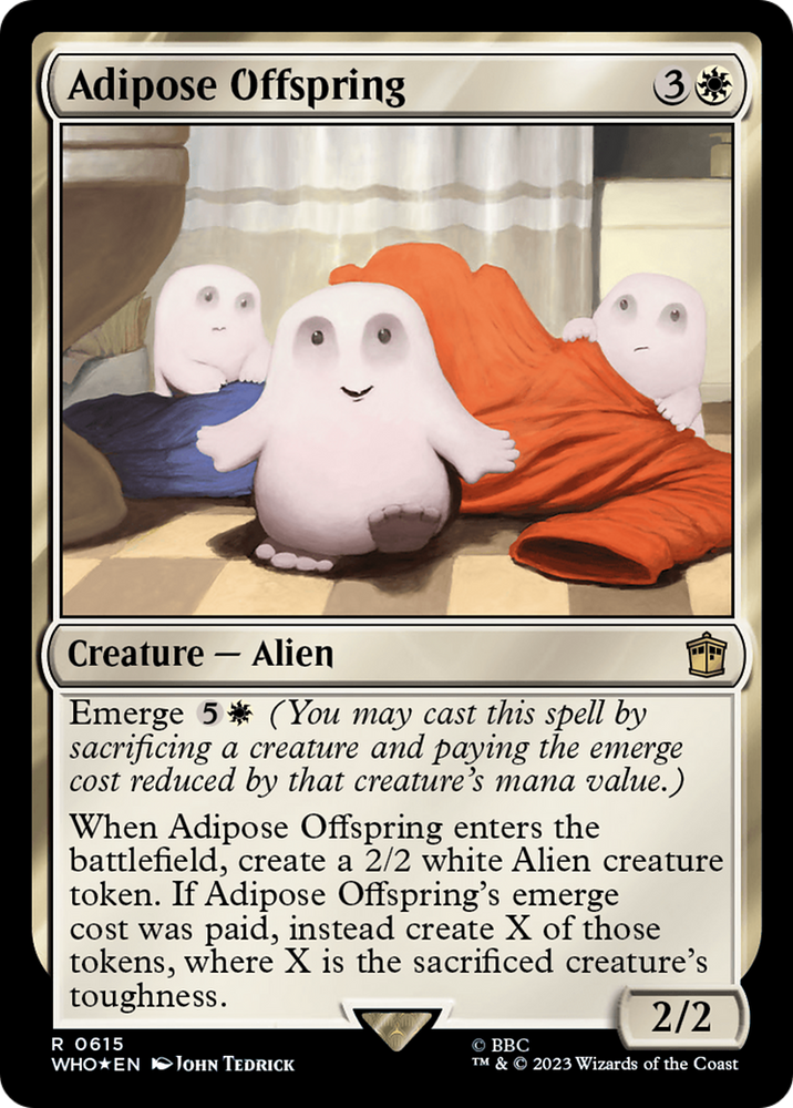 Adipose Offspring (Surge Foil) [Doctor Who] Magic: The Gathering