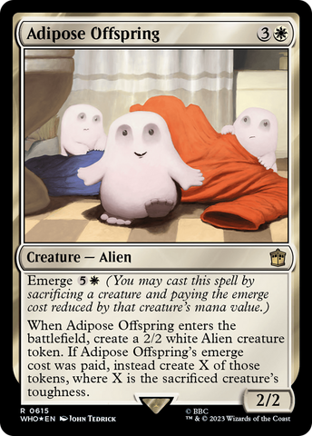 Adipose Offspring (Surge Foil) [Doctor Who] Magic: The Gathering