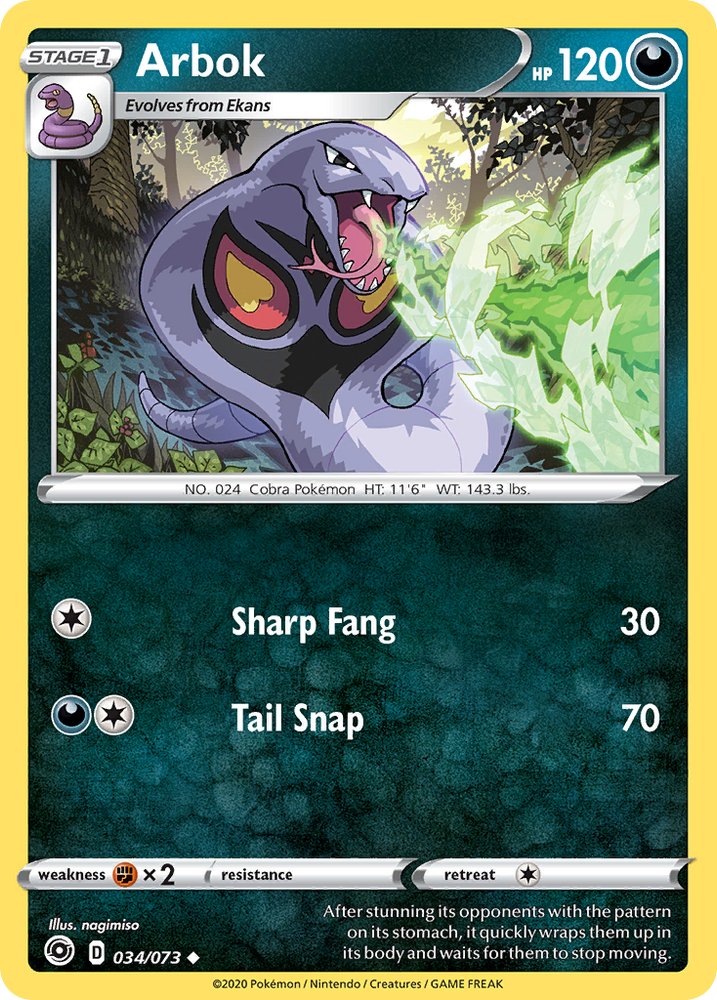 Arbok (034/073) [Sword & Shield: Champion's Path] Pokémon