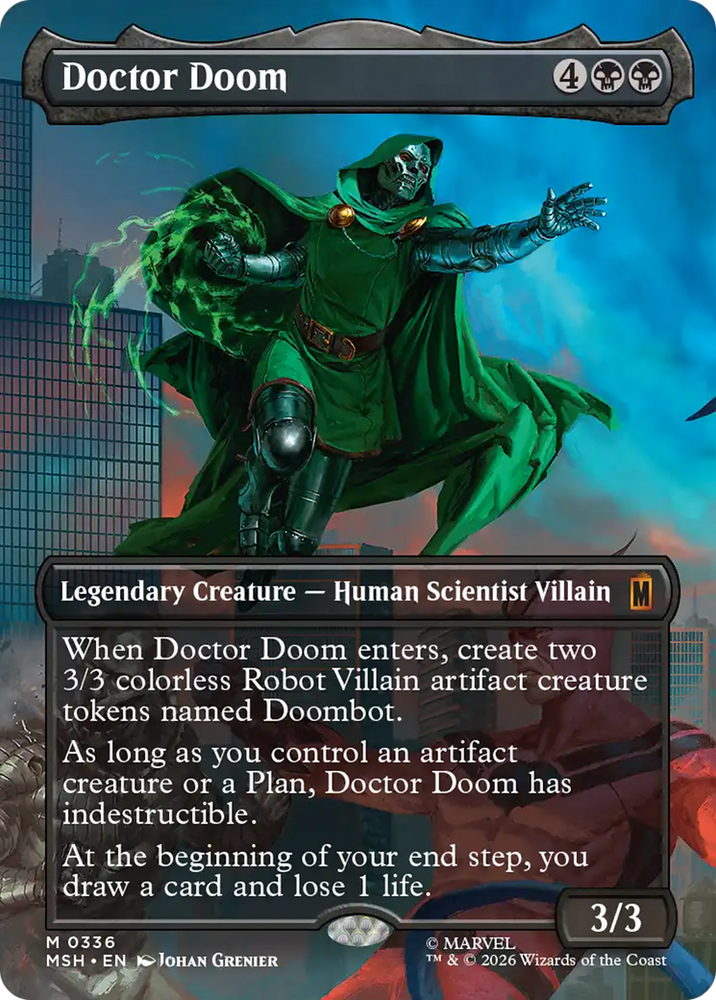 Doctor Doom (Borderless) (336) [Marvel Super Heroes] Magic: The Gathering