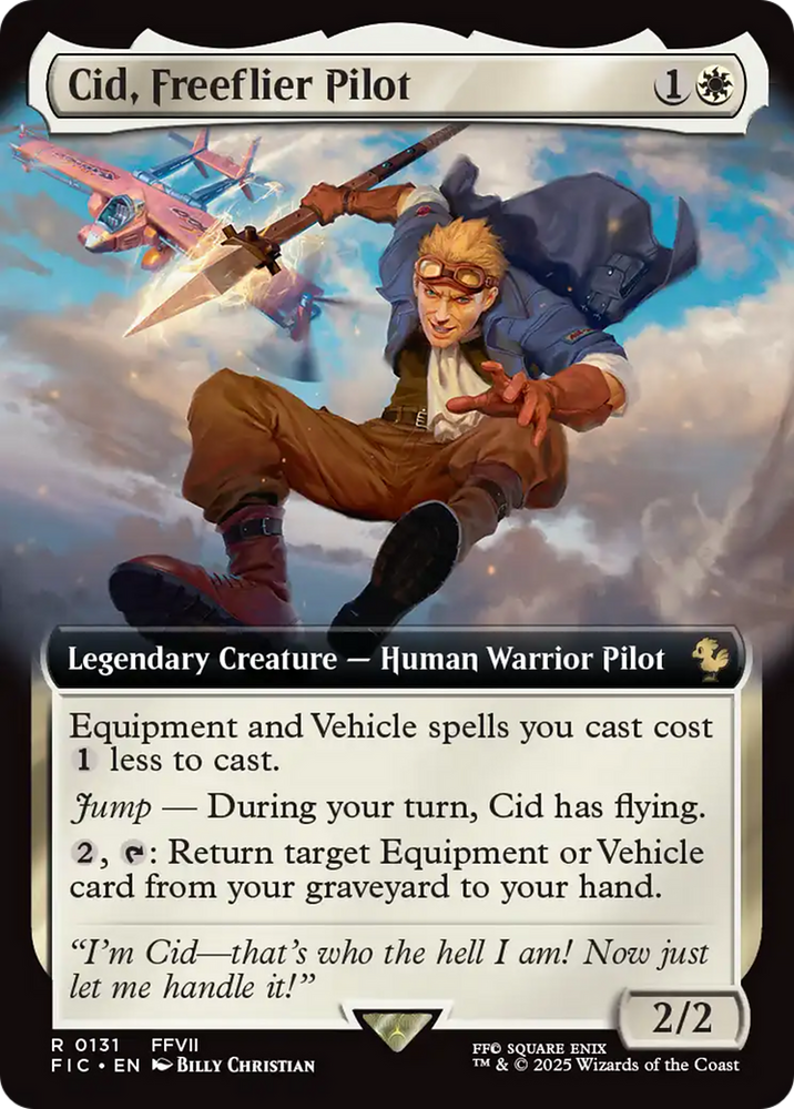 Cid, Freeflier Pilot (Extended Art) [FINAL FANTASY Commander] Magic: The Gathering