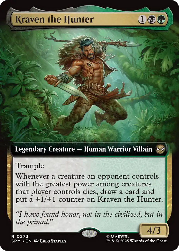 Kraven the Hunter (Extended Art) [Marvel's Spider-Man] Magic: The Gathering