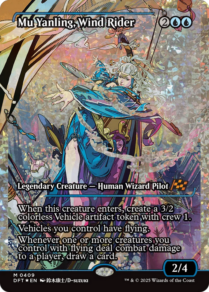 Mu Yanling, Wind Rider (Showcase) (Fracture Foil) [Aetherdrift] Magic: The Gathering