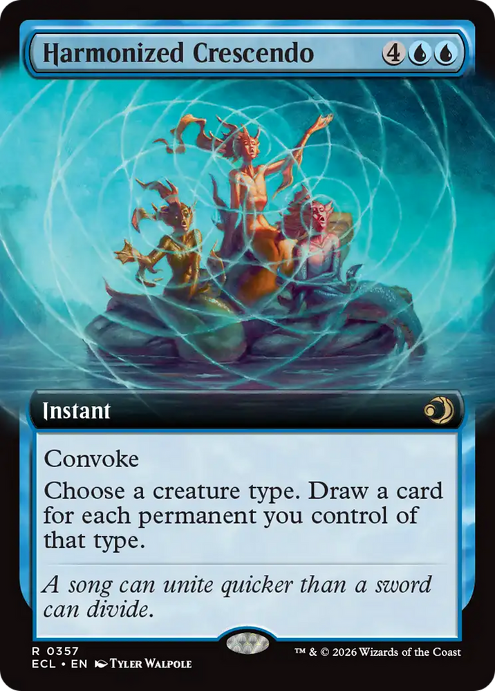 Harmonized Crescendo (Extended Art) [Lorwyn Eclipsed] Magic: The Gathering