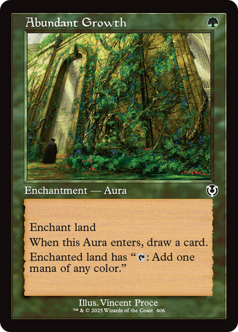 Abundant Growth (Retro Frame) [Innistrad Remastered] Magic: The Gathering
