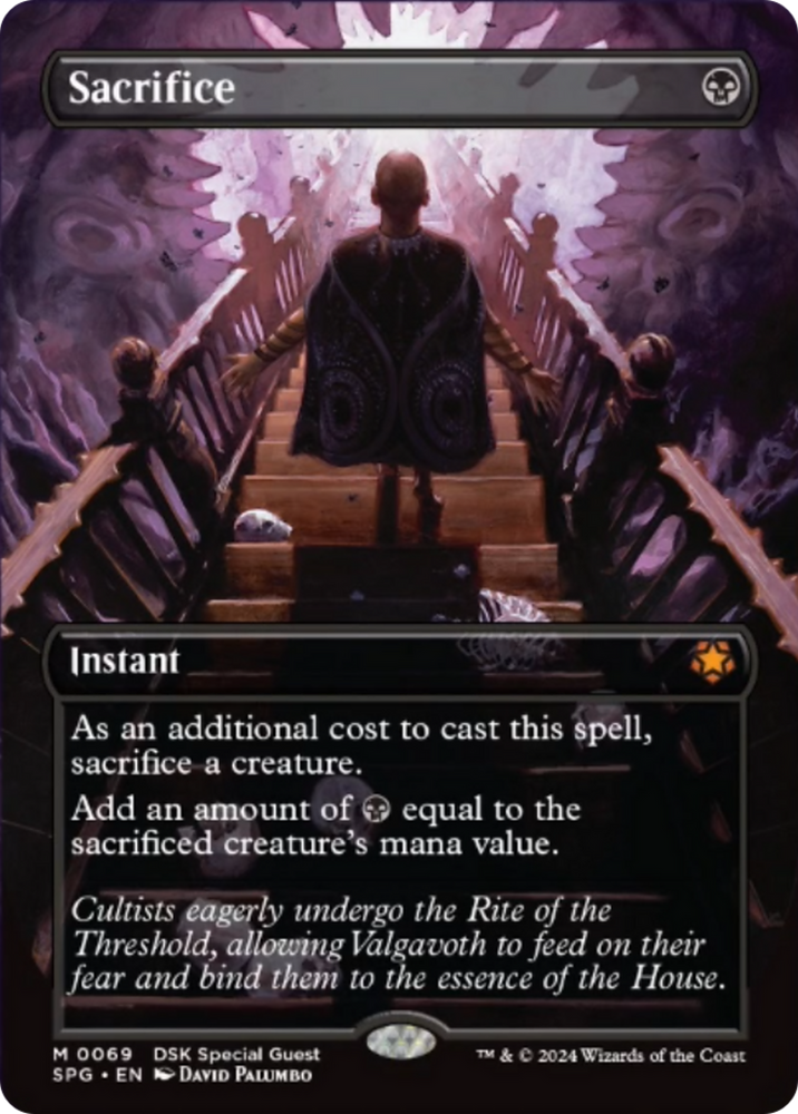 Sacrifice (Borderless) [Duskmourn: House of Horror Special Guests] Magic: The Gathering