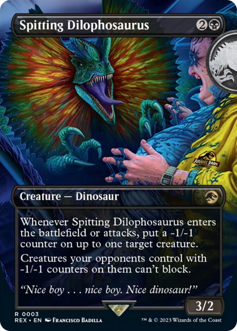Spitting Dilophosaurus (Borderless) [Jurassic World Collection] Magic: The Gathering