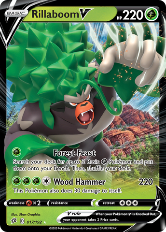 Rillaboom V (017/192) [Sword & Shield: Rebel Clash] Pokémon