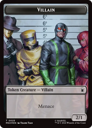 Shapeshifter (018) // Villain (025) Double-Sided Token (Surge Foil) [Marvel Super Heroes Commander Tokens] Magic: The Gathering