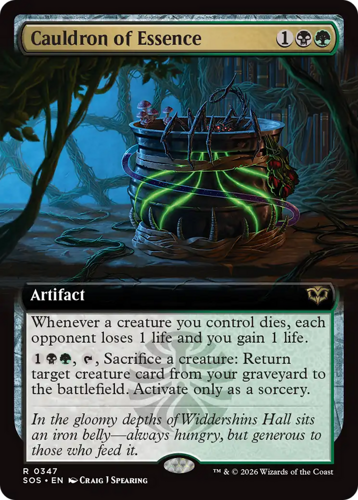 Cauldron of Essence (Extended Art) [Secrets of Strixhaven] Magic: The Gathering