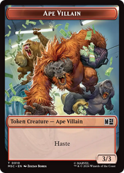 Copy (001) // Ape Villain (010) Double-Sided Token [Marvel Super Heroes Commander Tokens] Magic: The Gathering