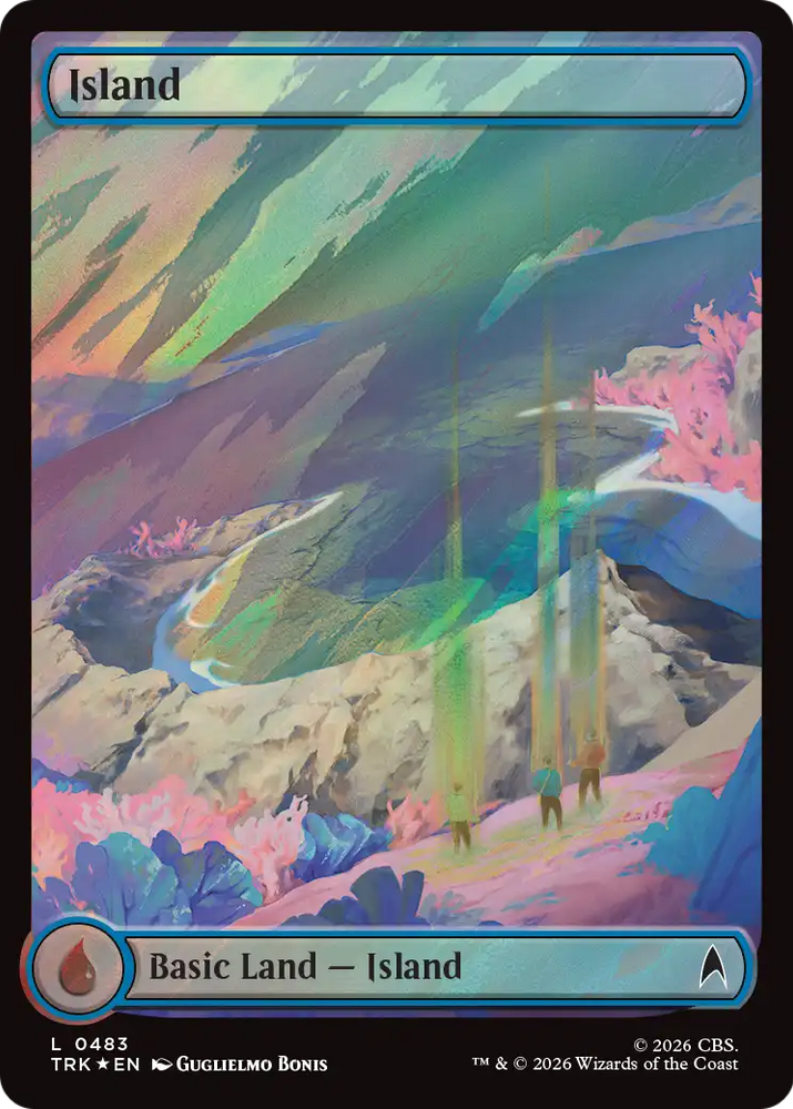 Island (0483) (Surge Foil) [Star Trek] Magic: The Gathering
