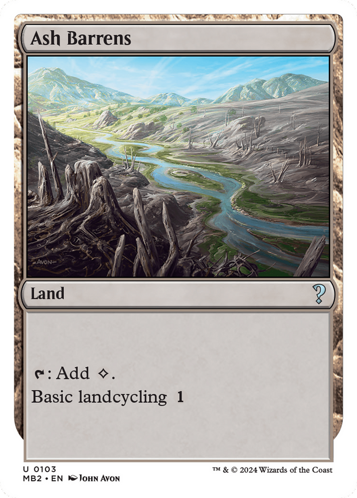 Ash Barrens (White Border) [Mystery Booster 2] Magic: The Gathering