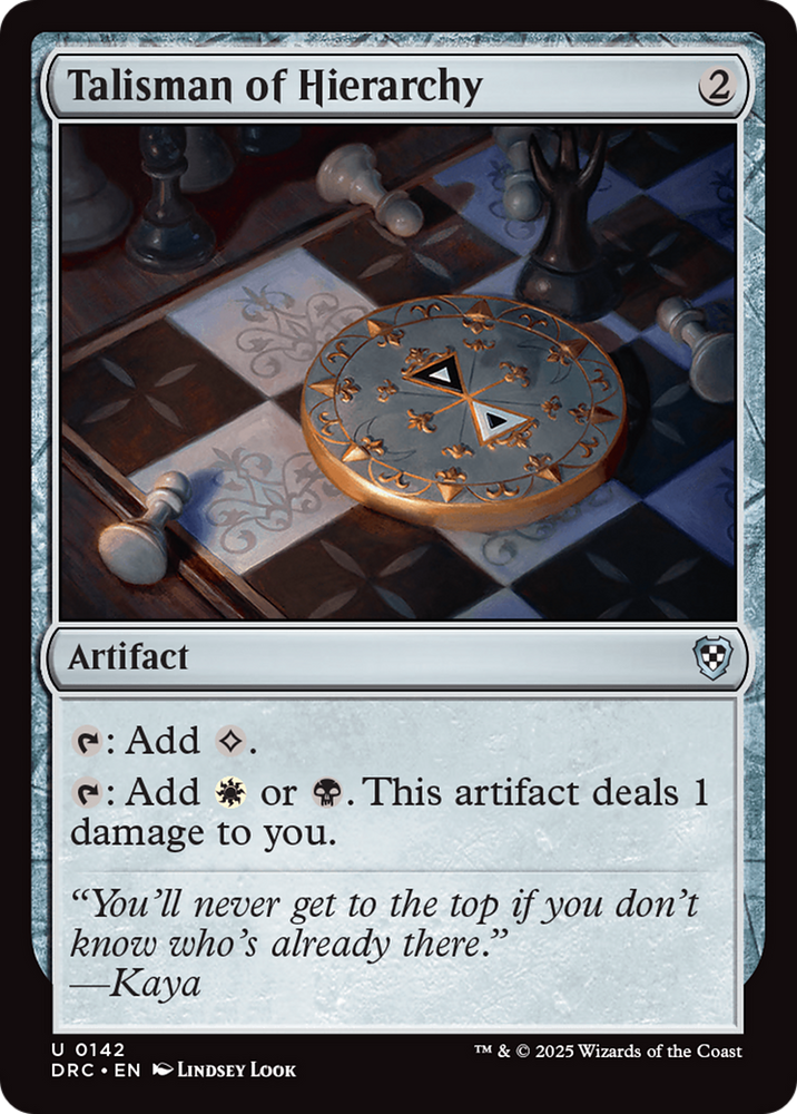 Talisman of Hierarchy [Aetherdrift Commander] Magic: The Gathering