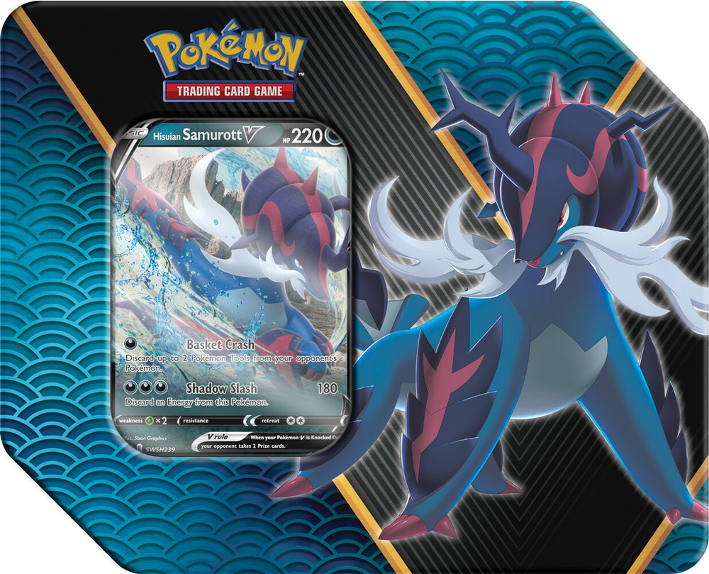 Divergent Powers Tin (Hisuian Samurott V) Pokémon