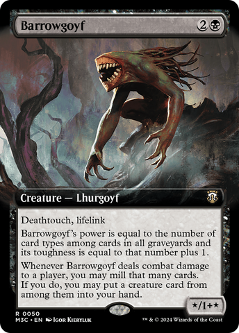 Barrowgoyf (Extended Art) (Ripple Foil) [Modern Horizons 3 Commander] Magic: The Gathering