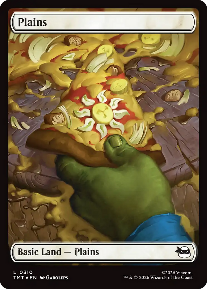 Plains (0310) (Surge Foil) [Teenage Mutant Ninja Turtles] Magic: The Gathering