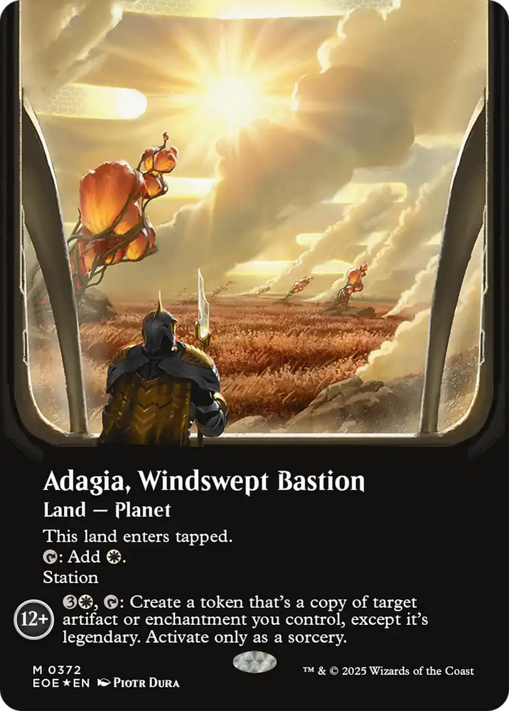 Adagia, Windswept Bastion (Borderless) (Galaxy Foil) [Edge of Eternities] Magic: The Gathering