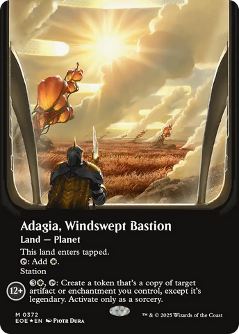 Adagia, Windswept Bastion (Borderless) (Galaxy Foil) [Edge of Eternities] Magic: The Gathering