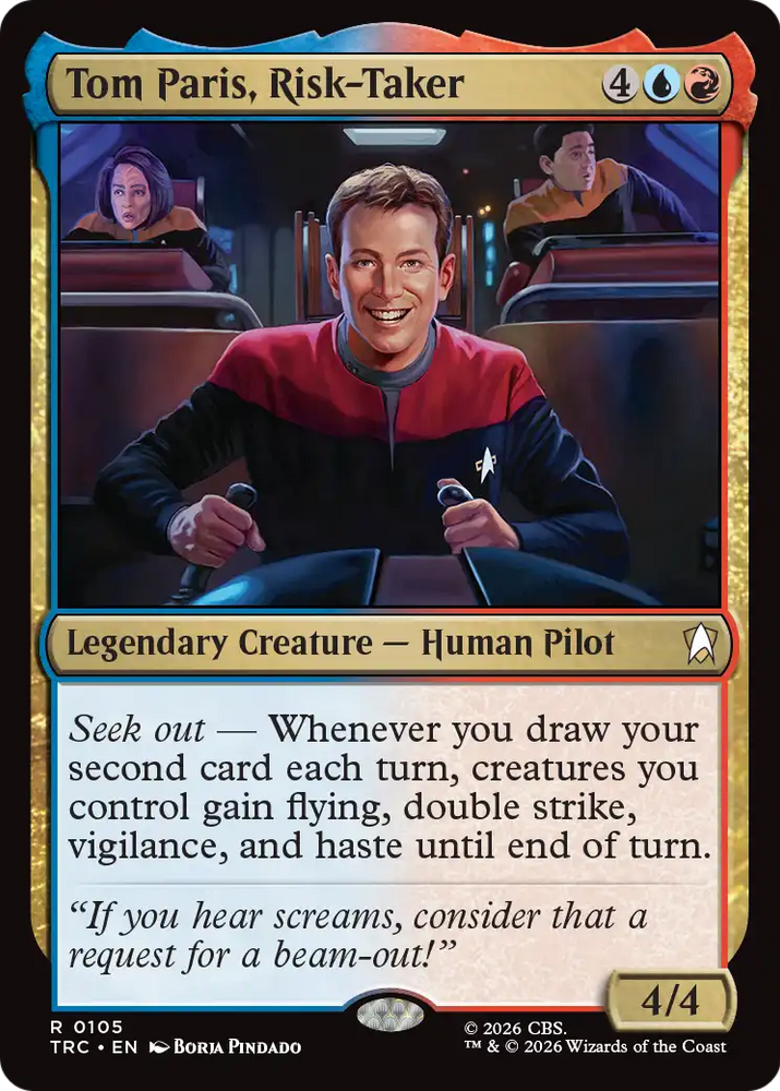 Tom Paris, Risk-Taker (Surge Foil) [Star Trek Commander] Magic: The Gathering