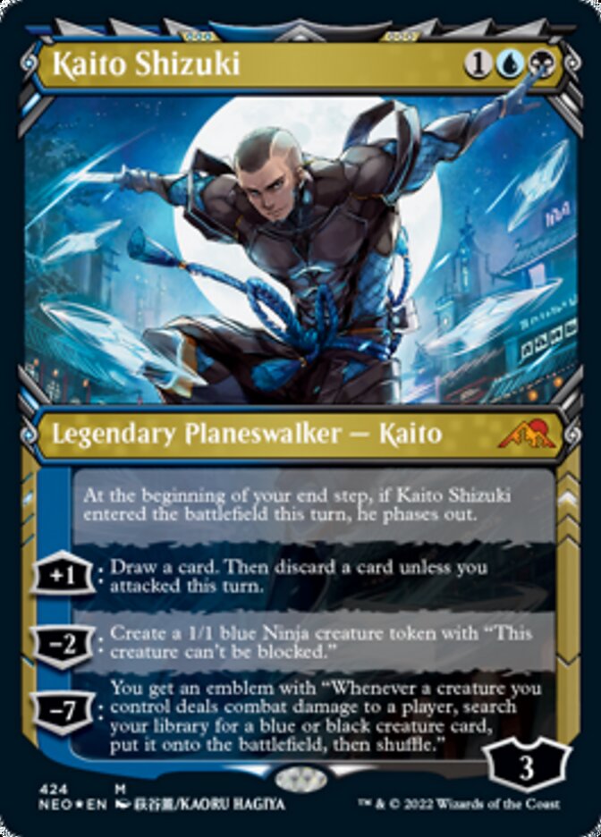 Kaito Shizuki (Showcase) (Foil Etched) [Kamigawa: Neon Dynasty] Magic: The Gathering
