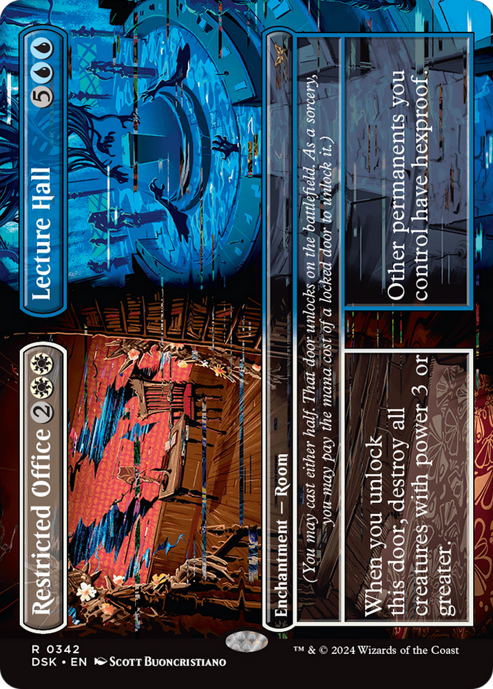 Restricted Office // Lecture Hall (Borderless) [Duskmourn: House of Horror] Magic: The Gathering