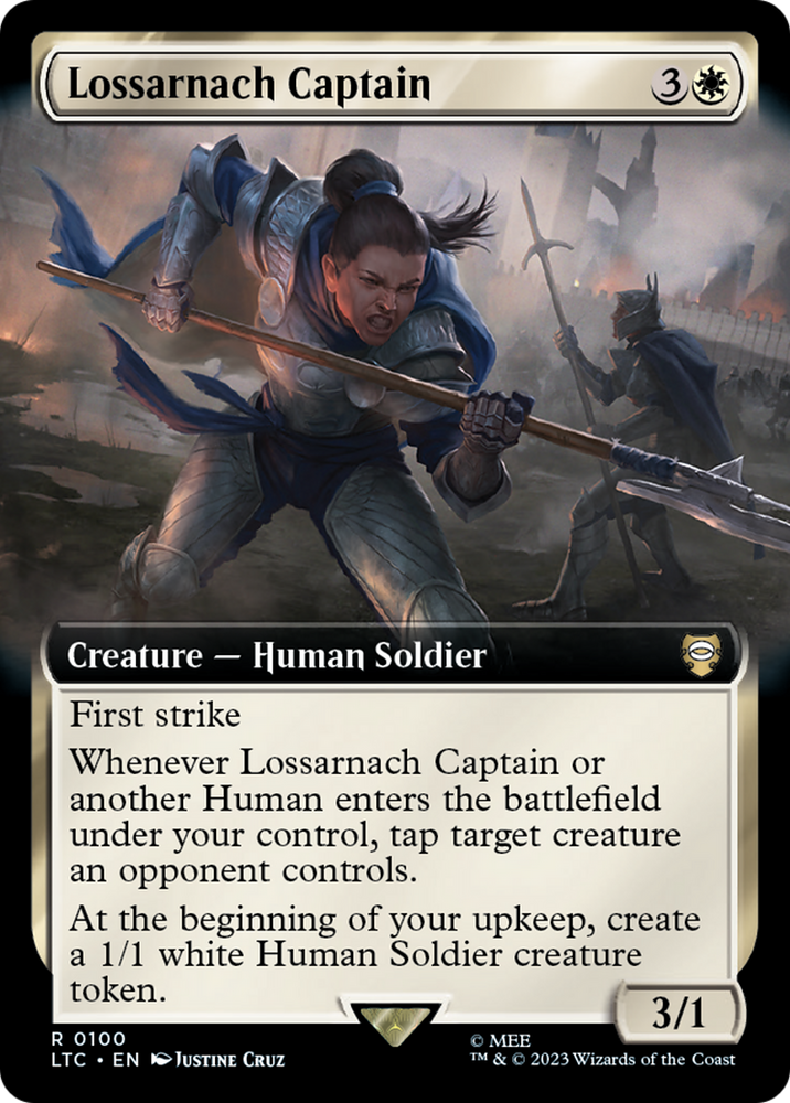 Lossarnach Captain (Extended Art) [The Lord of the Rings: Tales of Middle-Earth Commander] Magic: The Gathering