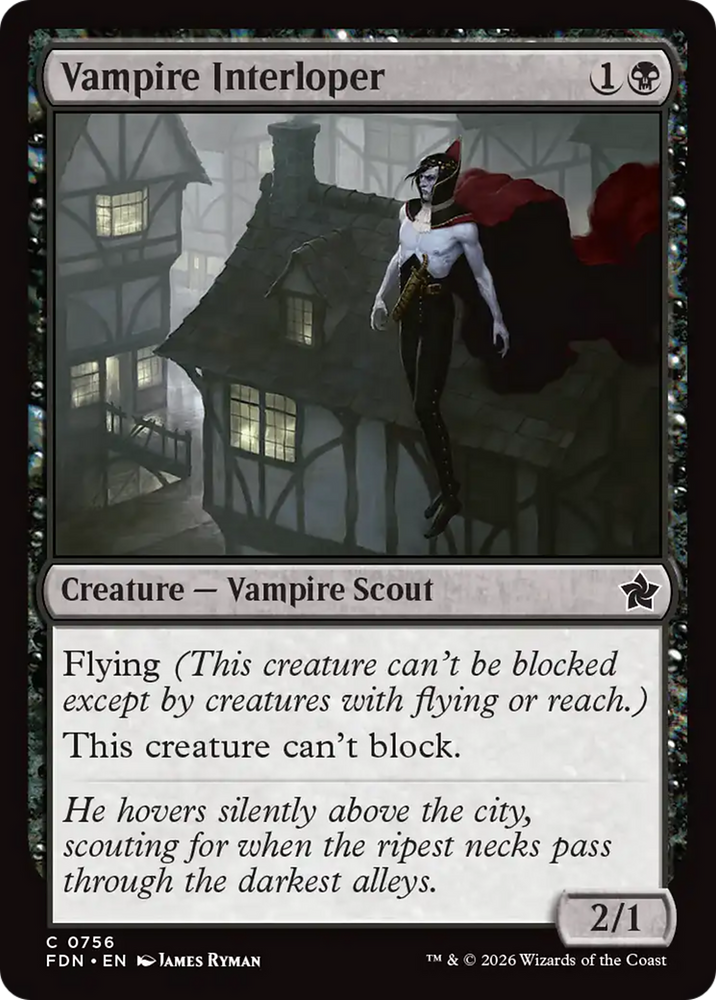 Vampire Interloper (0756) [Foundations] Magic: The Gathering