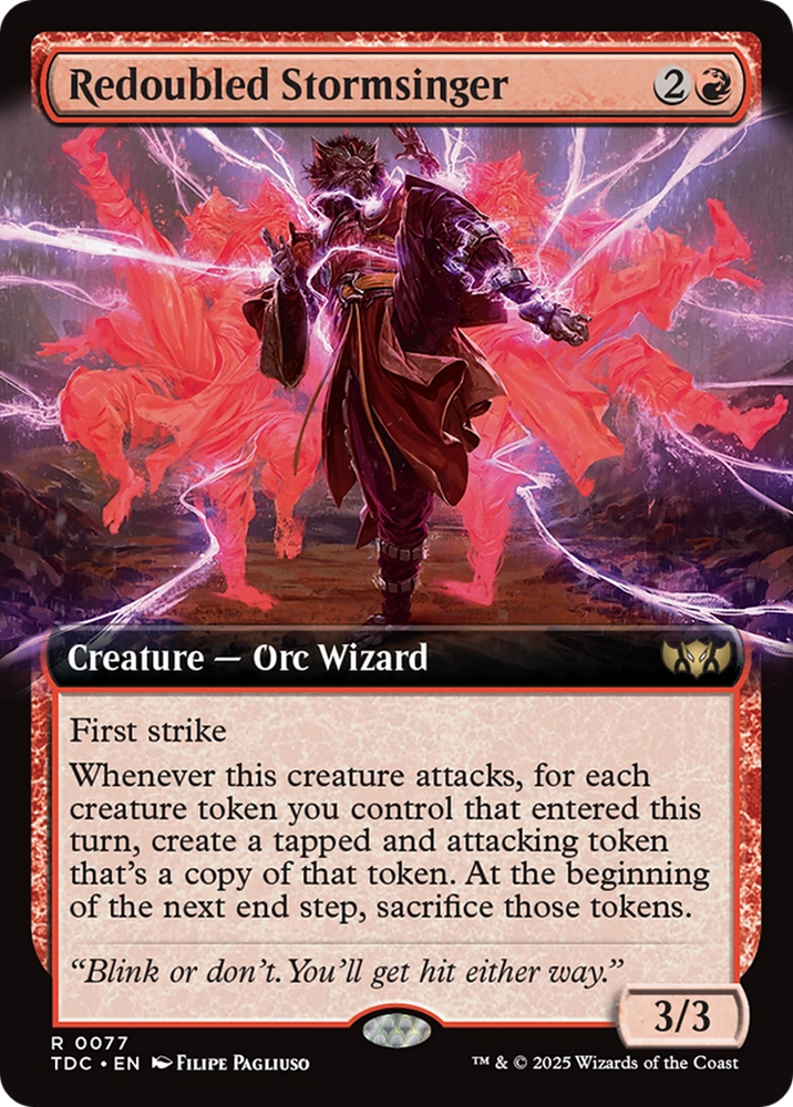 Redoubled Stormsinger (Extended Art) [Tarkir: Dragonstorm Commander] Magic: The Gathering