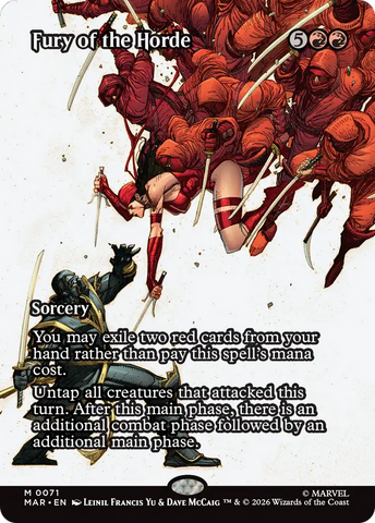 Fury of the Horde (Borderless) [Marvel Universe: Eternal-Legal] Magic: The Gathering