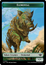 Treasure // Elemental Double-Sided Token [Outlaws of Thunder Junction Tokens] Magic: The Gathering