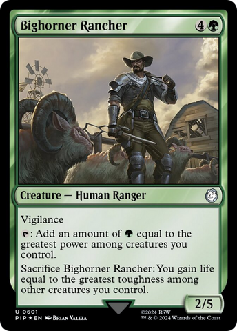 Bighorner Rancher (Surge Foil) [Fallout] Magic: The Gathering